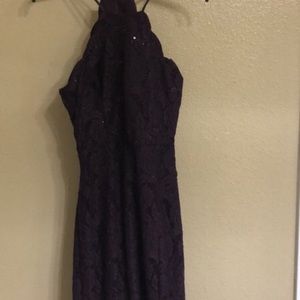 Sequin Hearts Purple Prom Dress